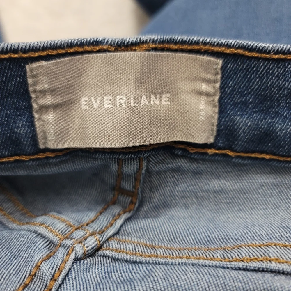 Everlane High-Rise Slim Straight Cigarette Jeans Size 28R Women's Light Wash